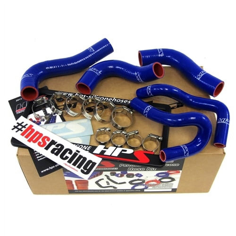 HPS Performance High Temp Reinforced Silicone Radiator and Heater Coolant Hose Kit, Blue, 57-1338-BLUE main image 1