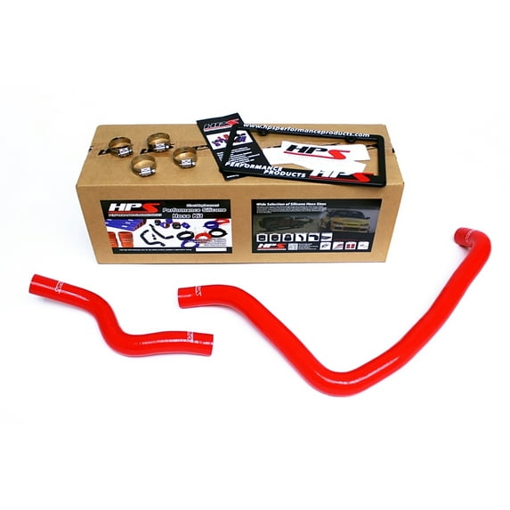 HPS Reinforced Red Silicone Radiator Hose Kit Coolant for Honda 98-02 Accord 2.3L 4Cyl