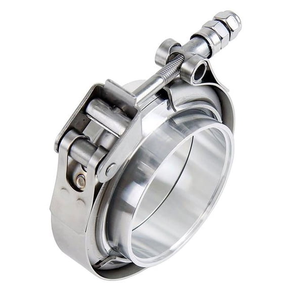 HPS Stainless Steel 2" V Band Clamp Kit Stainless Steel Flanges Quick Release