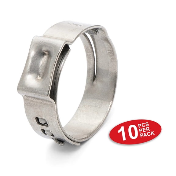 HPS Stainless Steel Ear Clamp, Effective Diameter Range: 45.3mm - 48.5mm , 10 pcs per Pack , EC-0485x10