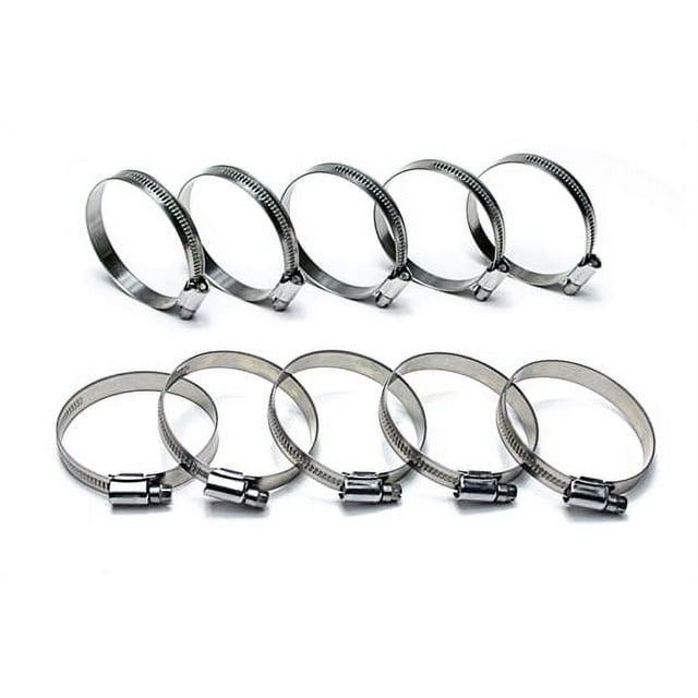 Hps Stainless Steel Embossed Hose Clamps Sae 40 10pc Pack 2