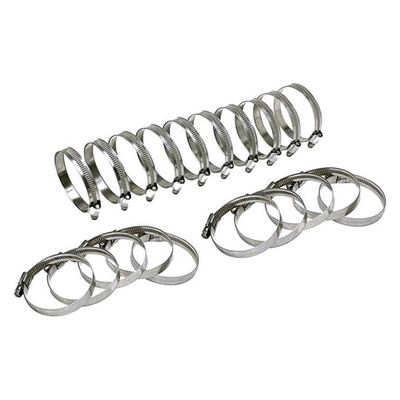 HPS Stainless Steel Embossed Hose Clamps Size 40 20pc Pack 2" 3" (51mm-76mm)