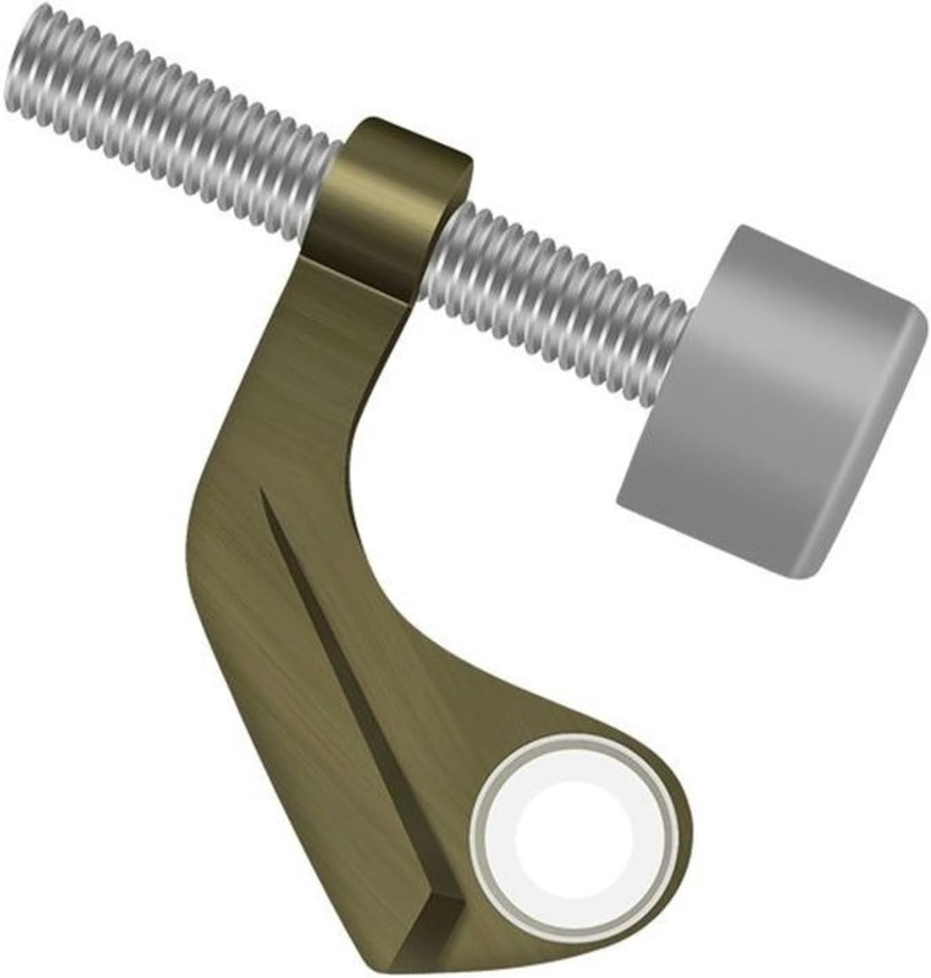 HPS88 Hinge Mounted Pin Stop For Steel Hinges, Antique Brass
