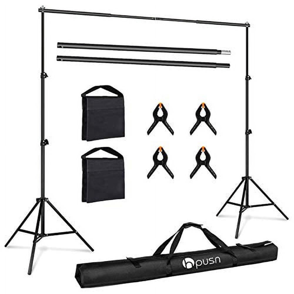 PHOPIK Photo Studio Backdrop Stand, 10ft Adjustable Photo Background  Holder, Back Drop Banner Stand Support System Kit for Portrait & Studio