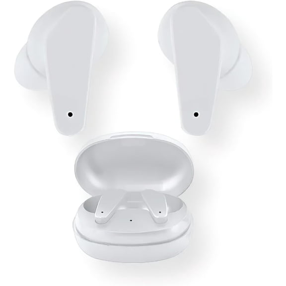 HPXBTA105 True Wireless Earbuds, White; Active Noise Canceling; in-line Microphone; Touch Control Buttons; Extra Soft Ear Pads
