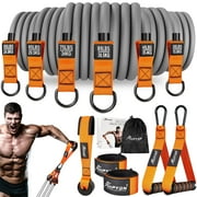 HPYGN 360lb Resistance Bands, Exercise Bands with Handles, Fitness Bands, Workout Bands with Door Anchor and Ankle Straps, for Heavy Resistance Training, Home Workout Set
