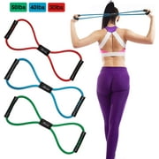 HPYGN Figure 8 Fitness Resistance Bands with Handles - 8 Shaped Resistance Bands for Arms, Chest Expander, Yoga Gym Fitness Pulling Rope for Exercise Muscle Training Tubing