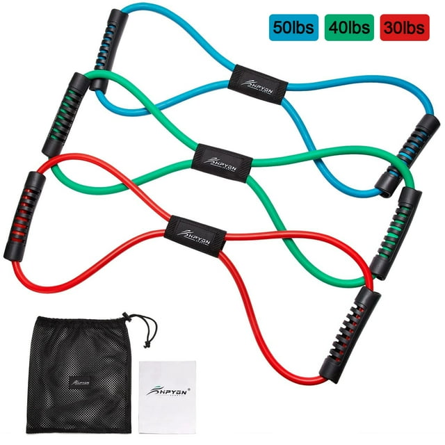 HPYGN Figure 8 Fitness Resistance Bands with Handles 8 Shaped