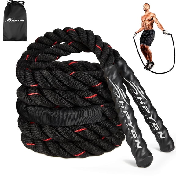 HPYGN Weighted Jump Ropes for Men women, 2.8lb 3.8lb 5lb Heavy Skipping Rope for Exercise, Adult Jumpropes for Home Workout, Total Body Workout Equipment