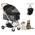 thumbnail image 1 of HPZ Rover Lite Travel Dog, Cat & Pet Stroller, Black, 1 of 9