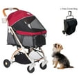 thumbnail image 1 of HPZ Rover Lite Travel Dog, Cat & Pet Stroller, Ruby Red, 1 of 8