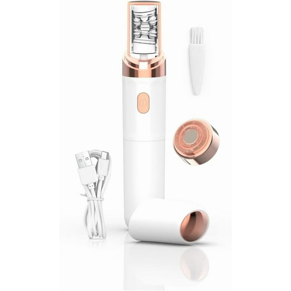 HPZZ 3.0 Facial Epilator for Women, 2-in-1 Painless Hair Remover for Upper Lip, Chin, Eyebrows & Arms, Waterproof Rechargeable