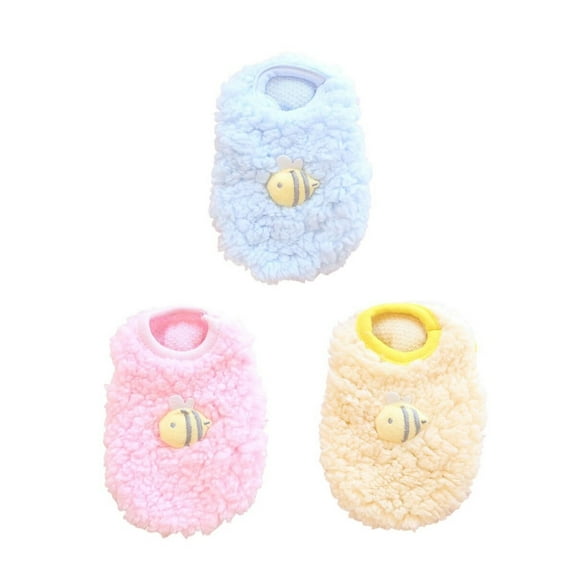 HPZZ 3 Packs Teacup Dog Cat Sweaters Vest Coat Puppy Kitten Pet Apparel Cute Fleece Warm Pullover Stretchy Sweatshirt for Winter Fall Small Dogs Yorkie Clothes Colorful