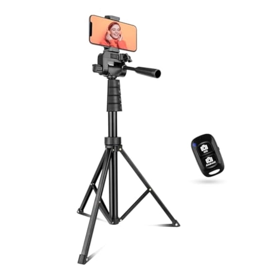 HPZZ 67" Phone Tripod&Camera Stand, Selfie Stick Tripod with Remote and Phone Holder, Perfect for Selfies/Video Recording/Vlogging/Live Streaming