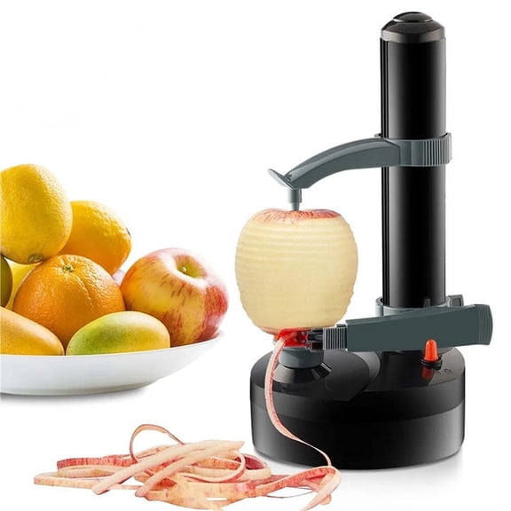 HPZZ Electric Peeler Automatic Rotating Apple Peeler Potato Peeling Multifunction Stainless Steel Fruit and Vegetable Electric Peeler Machine, Black
