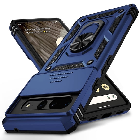 HPZZ For Google Pixel 7 Pro Case with Camera Lens Cover, 10 FT Military Grade Drop Protection,Slide Camera 2nd gen.Military Grade