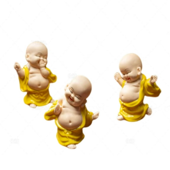 HPZZ Fortune Maitreya Buddha Sculpture - Big Belly Smiling Buddha Statue for Zen Home and Office Decoration