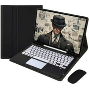 HPZZ Keyboard Case Compatible with Samsung Galaxy Tab S9 FE 10.9" / S9 11" 2023,Slim Smart Case Detachable Tablet Rounded Keyboard and Mouses,with Smart Touchpad Built in Pen Holder