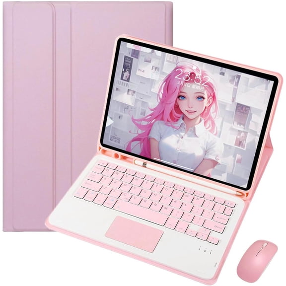 HPZZ Keyboard Case Compatible with iPad Air 3rd Gen/iPad Pro 10.5" 2019/2017,Slim Smart Case,Detachable Tablet Keyboard and Mouses,with Smart Touchpad Built in Pen Holder