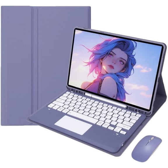 HPZZ Keyboard Case Compatible withiPad 9th 8th 7th Generation 10.2",Slim Smart Case,Detachable Tablet Keyboard and Mouses with Smart Touchpad.Built in Pen Holder, Auto Sleep - Green