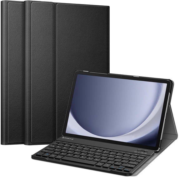 HPZZ Keyboard Case for Samsung Galaxy Tab A9 Plus/A9+ 5G 11 Inch 2023 Model (SM-X210/X216/X218), Slim Lightweight Stand Cover with Magnetically Detachable Wireless Bluetooth Keyboard, Black