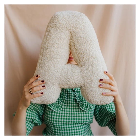 HPZZ Letter Pillow English Letters Pillow Soft Initial Throw Cushion Decorative Alphabet Letter Pillows Cozy 26 English Letters Throw Pillow for Living Room Sofa Couch Bed Car Decoration, 40*35*10