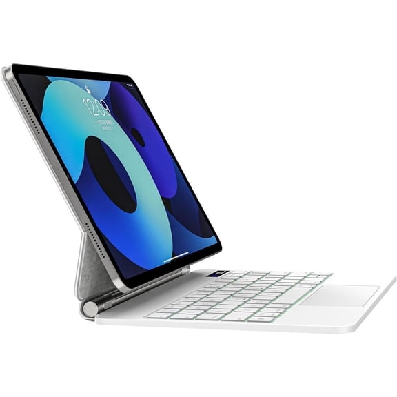 HPZZ Magic Keyboard Case for iPad Air 13 M2 2024 and iPad Pro 12.9 6th/5th/4th/3rd Gen, Wireless Magnetic Keyboard Case with Trackpad, Floating Cantilever Stand, Rainbow Backlits Keyboard