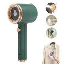 HPZZ Mini Steam Iron, Portable Handheld Steam Iron, 2 In 1 Travel Garment Steamer With Spray, Iron For Dry & Wet, Mini Handheld Garment Steamer for Home, Office, Travel, Dormitory (Green)