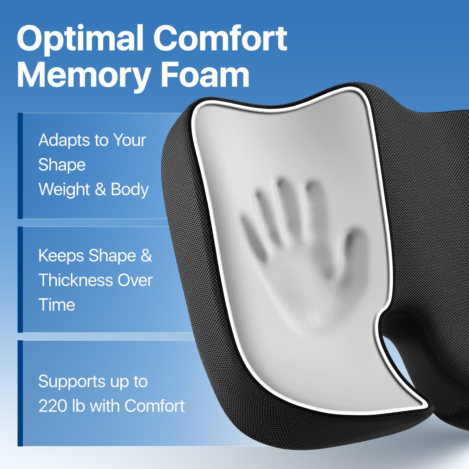 HPZZ Seat Cushion, Extra Large Memory Foam Cushion for Office Chair