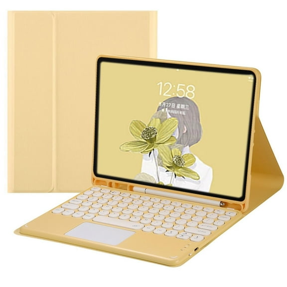HPZZ Touchpad Keyboard Case Compatible with iPad Air 13-inch (M2, 2024), iPad Pro 12.9 (6th/5th/4th/3rd Gen), Smart Keyboard Folio Cover with Pencil Holder, Multi-Touch Trackpad