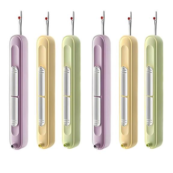 HPZZ Upgraded 2 in 1 Automatic Needle Threaders Seam Ripper,Quilting Supplies Sewing Kit,Quick Sewing Machine Loop Needle Threaders Easy perforation-family