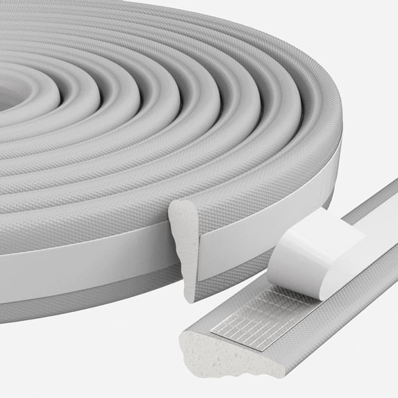 HPZZ Wedge-Shaped PU Foam Sealing Strips for Winter Sliding Windows & Doors - Self-Adhesive Sound Insulation & Drawer Anti-Collision Strips