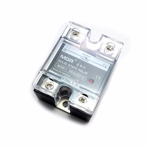HQ 10A DC-DC Solid State Relay SSR, 3-32V DC Input Control 5-220V DC Load, MGR-1 DD220D10 with LED Indicator