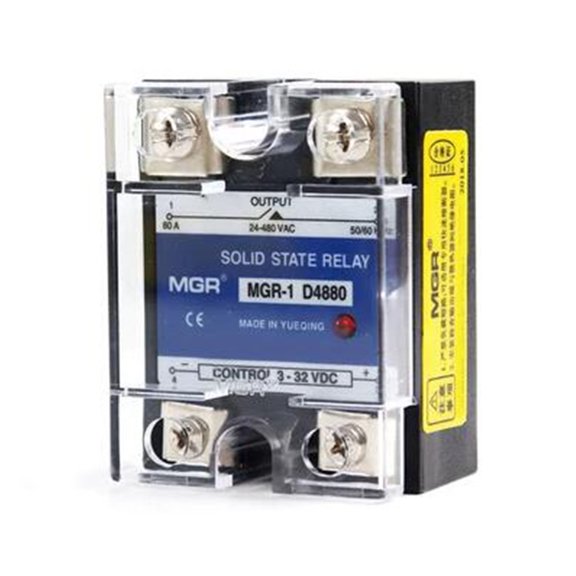 HQ 80A Solid State Relay SSR A4880, AC-AC Input 70-280V AC to Load 240-480V AC