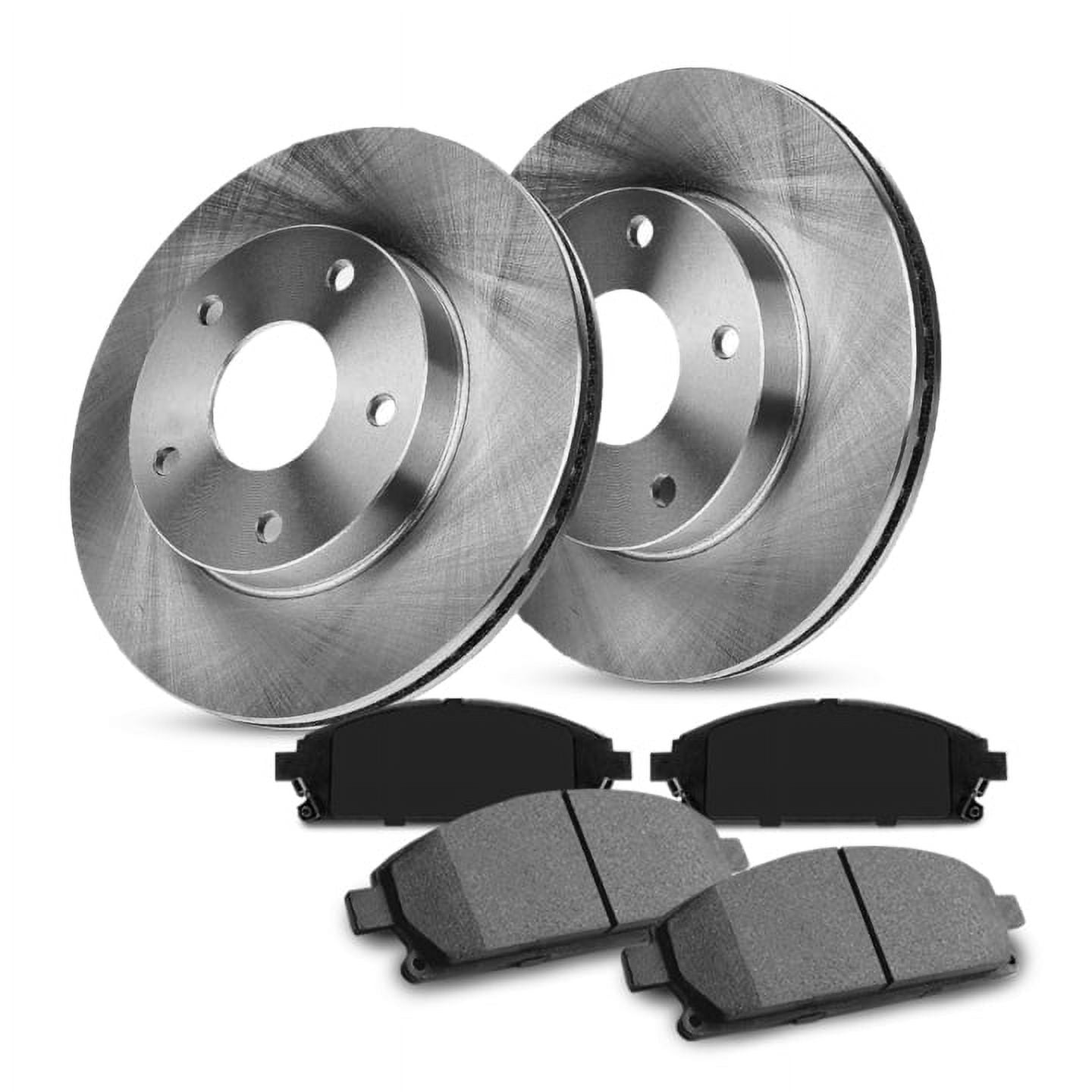 HQ Auto Parts 31455-D1521-HQ: Brake Rotor Kit with Geomet Finish and Ceramic Brake Pads, Front