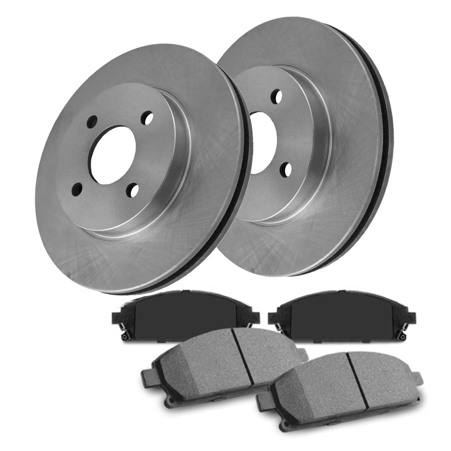 HQ Auto Parts 54176-D1454-HQ: Brake Rotor Kit with Geomet Finish and Ceramic Brake Pads, Front