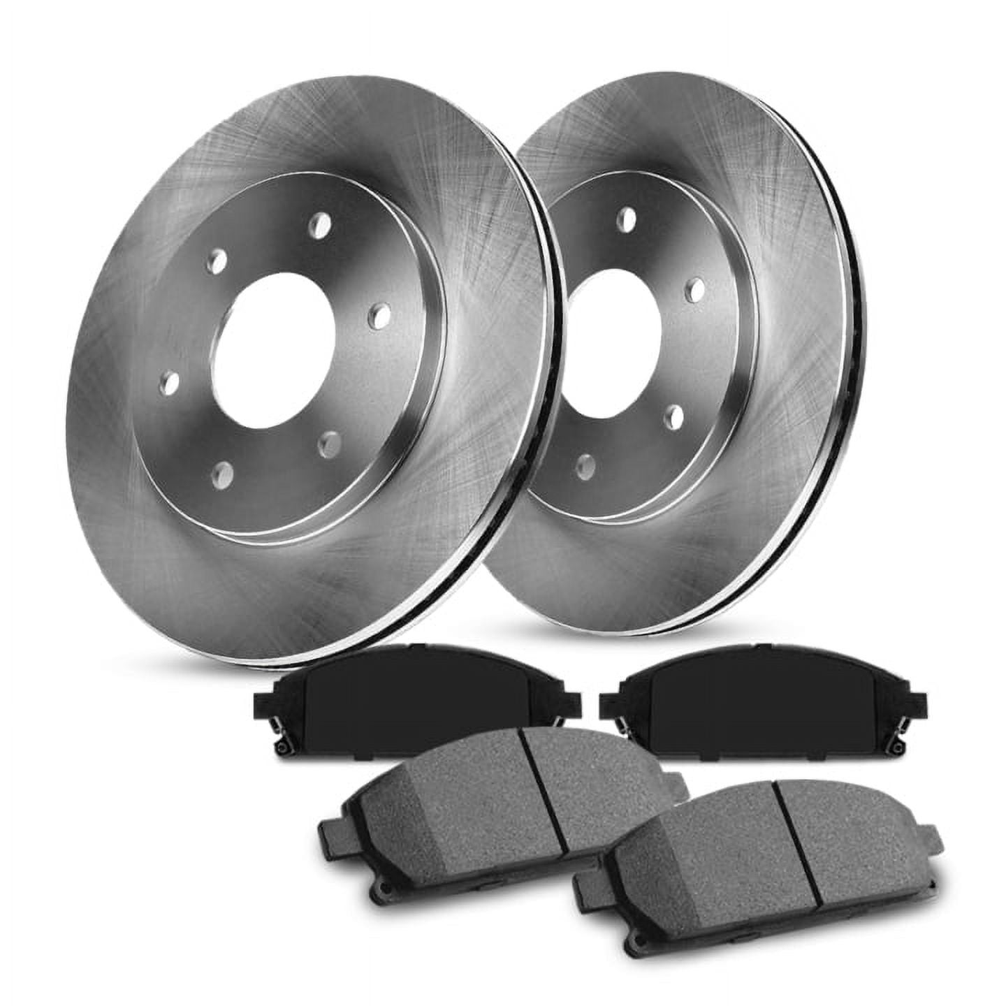 HQ Auto Parts 55150-D1169A-HQ: Brake Rotor Kit with Geomet Finish and Ceramic Brake Pads, Front
