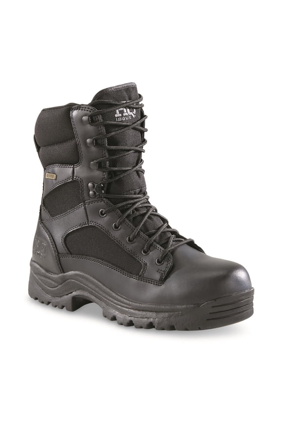 Men's Waterproof Side Zip Tactical Boots Black 11.5D (Medium)