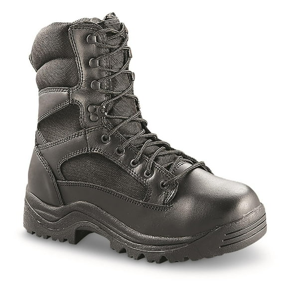 HQ ISSUE Men's Waterproof Side Zip Tactical Boots Black 9D      (Medium)