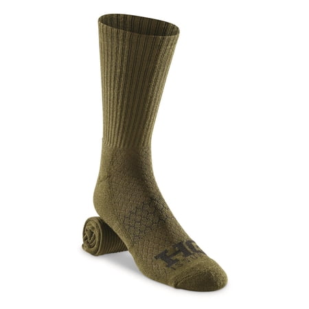 HQ ISSUE Tactical Socks, 10 Pairs Olive MEDIUM