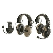 HQ ISSUE Walker's Razor Electronic Ear Muffs with Walkie Talkie, 2 Pack Flat Dark Earth