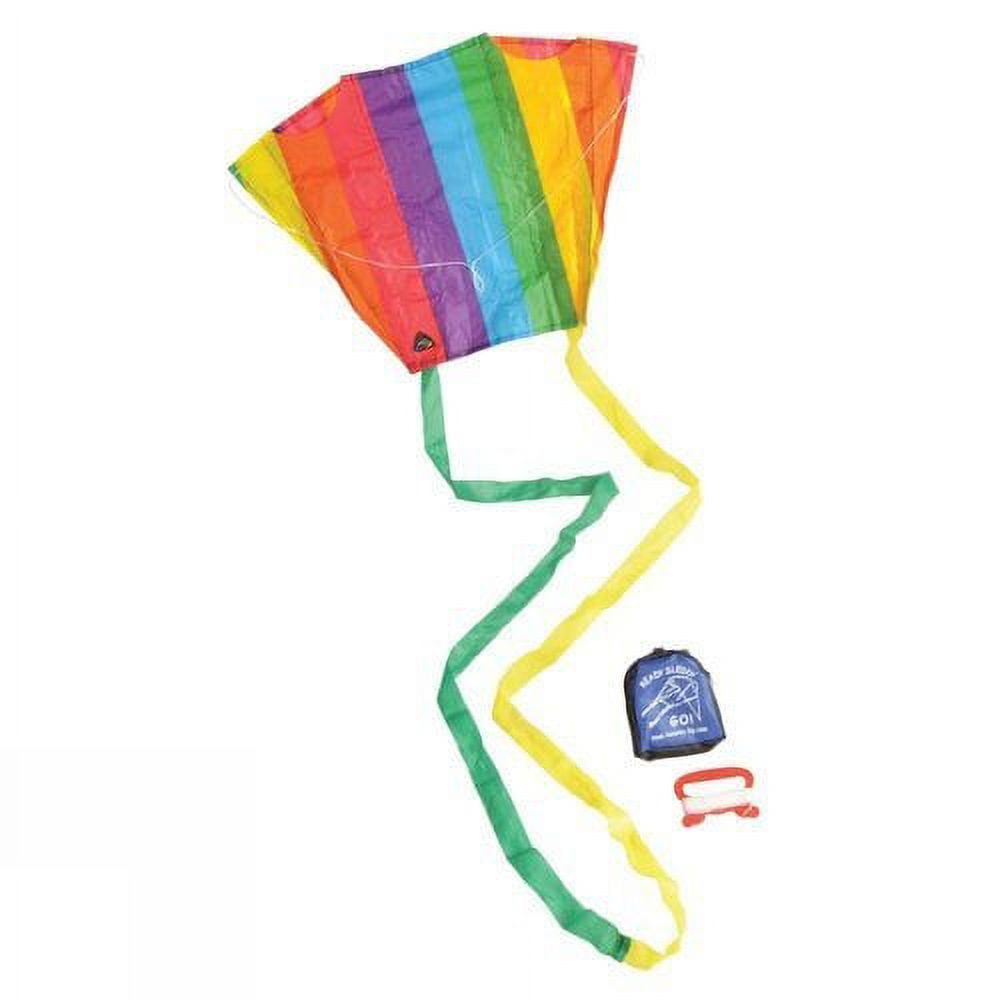 HQ Kites Pocket Sled, Single Line Kite, Color: Rainbow, Active Outdoor Fun  For Ages 5 and Up