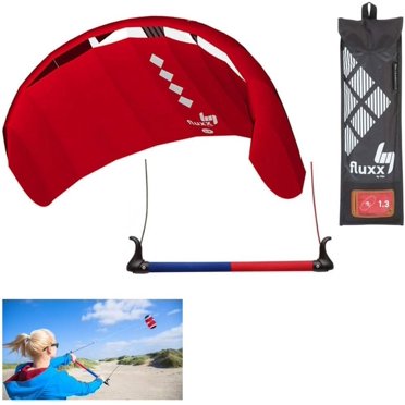 9KM 3m² 4-Line Trainer Power Kite – Kitesurfing With Bar & Lines, Green/Blue/Red