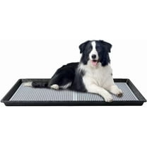 Dog Pee Pad Holder Tray with Grate 34”×23”, Large Dog Litter Box Toilet, Puppy Pee Pad Holder, Less Mess, Dog Potty Indoor Outdoor for Balcony