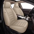 thumbnail image 1 of HQBQBUG Car Seat Cover for Toyota Sequoia 2001-2025 2026,Premium Waterproof Leather Seat Covers Auto Seat Protector Cushions Compatible Airbag Beige,Full Set(2 Row 5 Seats), 1 of 10