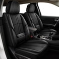 thumbnail image 1 of HQBQBUG Car Seat Covers Front Seats Fit for Nissan Kicks 2018-2025 Waterproof Comfort Leather Car Seat Cover Protectors with Lumbar Support Black,Front Seat, 1 of 10