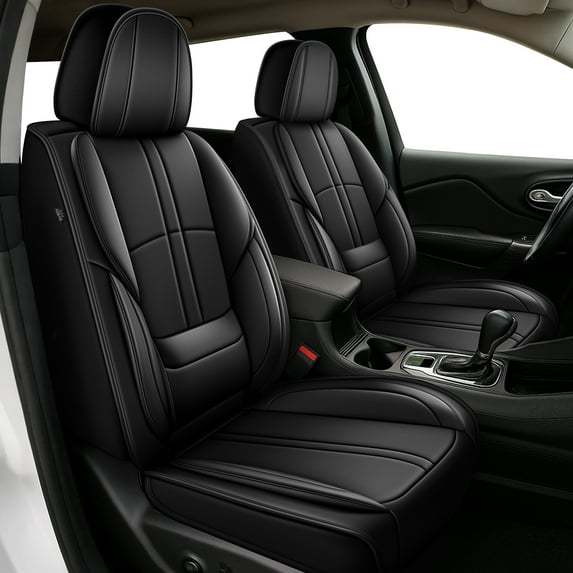 HQBQBUG Car Seat Covers Front Seats Fit for Toyota Corolla Cross 2022-2024 2025 Waterproof Comfort Leather Car Seat Cover Protectors with Lumbar Support Black,Front Seat