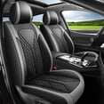 thumbnail image 1 of HQBQBUG Car Seat Covers Front Seats for Kia Rio 2013-2025 Waterproof Leather Seat Covers Comfort Car Seat Protector with Lumbar Support Grey,Front Set(2 Seats), 1 of 7