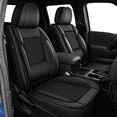 thumbnail image 1 of HQBQBUG Car Seat Covers Fit for Hyundai Sonata 2007-2026 Ice Silk Leather Seat Covers Breathable Cooling Compatible Airbag(Black,Front Row), 1 of 7
