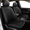 thumbnail image 1 of HQBQBUG Car Seat Covers Front Seats for Infiniti Q70 2014-2019 Ice Silk Leather Seat Covers Breathable Cooling Compatible Airbag(Black,Front Row), 1 of 10